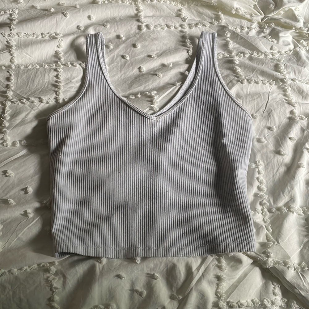 Plain white tank top